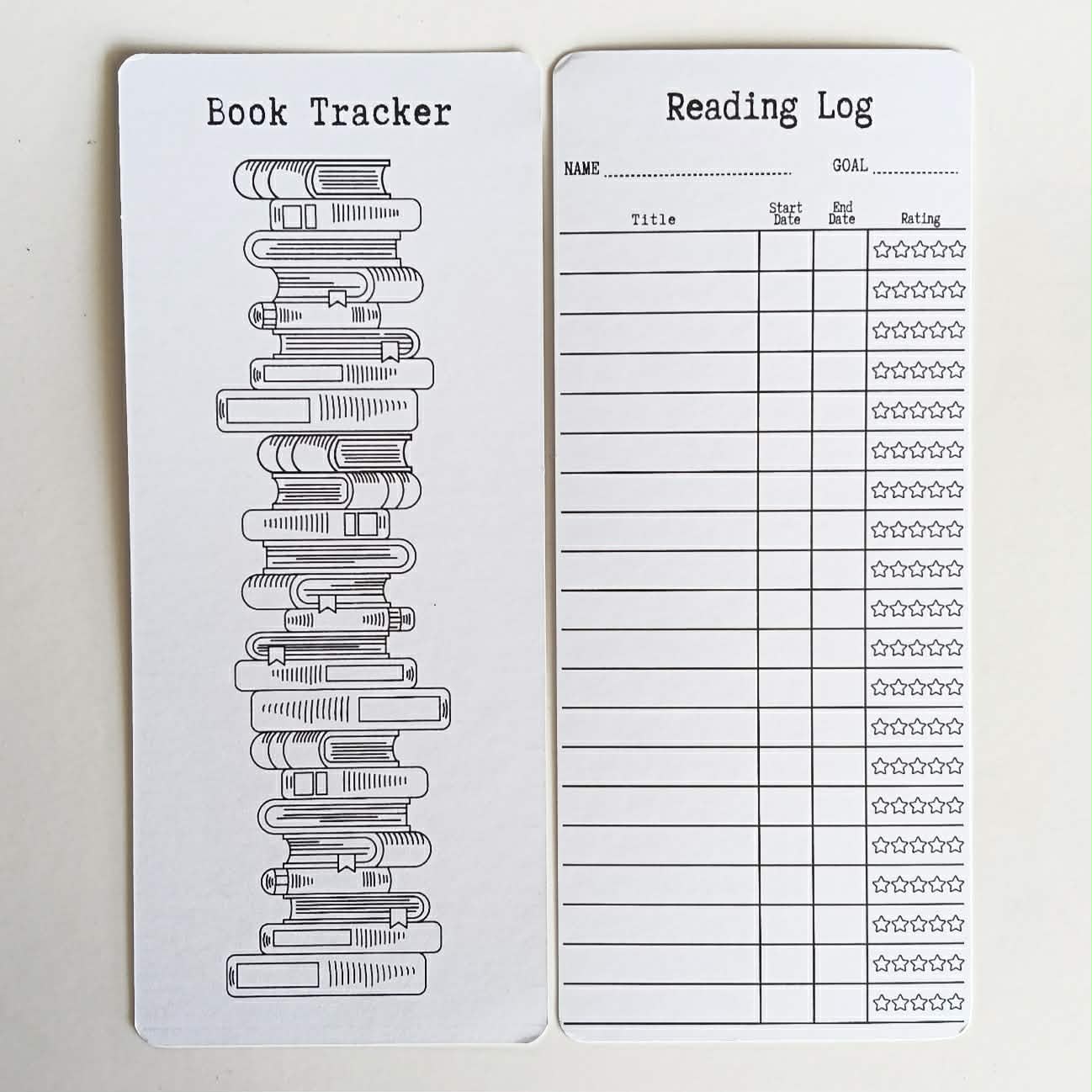 Reading Log Bookmark